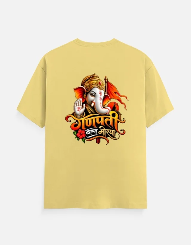 GANPATI DTF PRINT T SHIRT - S