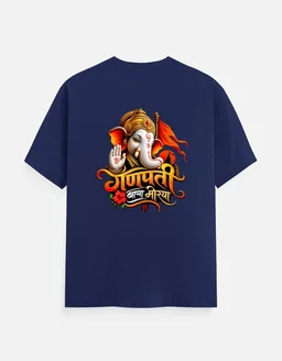 GANPATI DTF PRINT T SHIRT - S