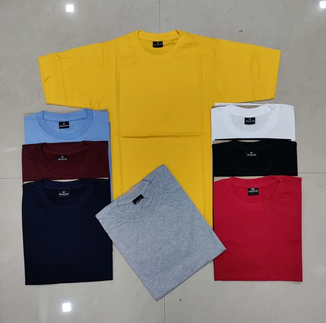 Laxsha Deep Studio 100% Cotton Round Neck Short Sleeve T-Shirt, Navy Blue, Regular Fit