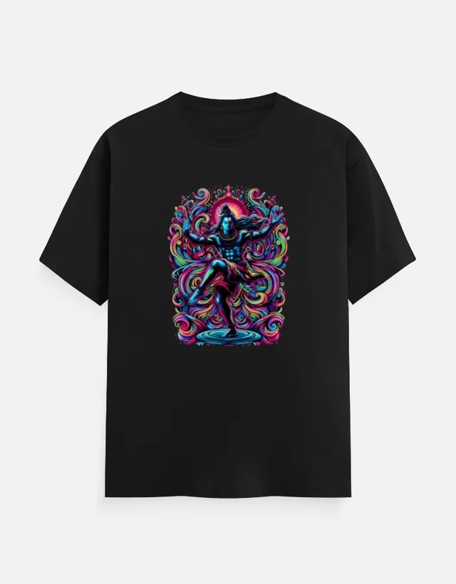 MAHADEV PRINT T SHIRTS - XL, Blue
