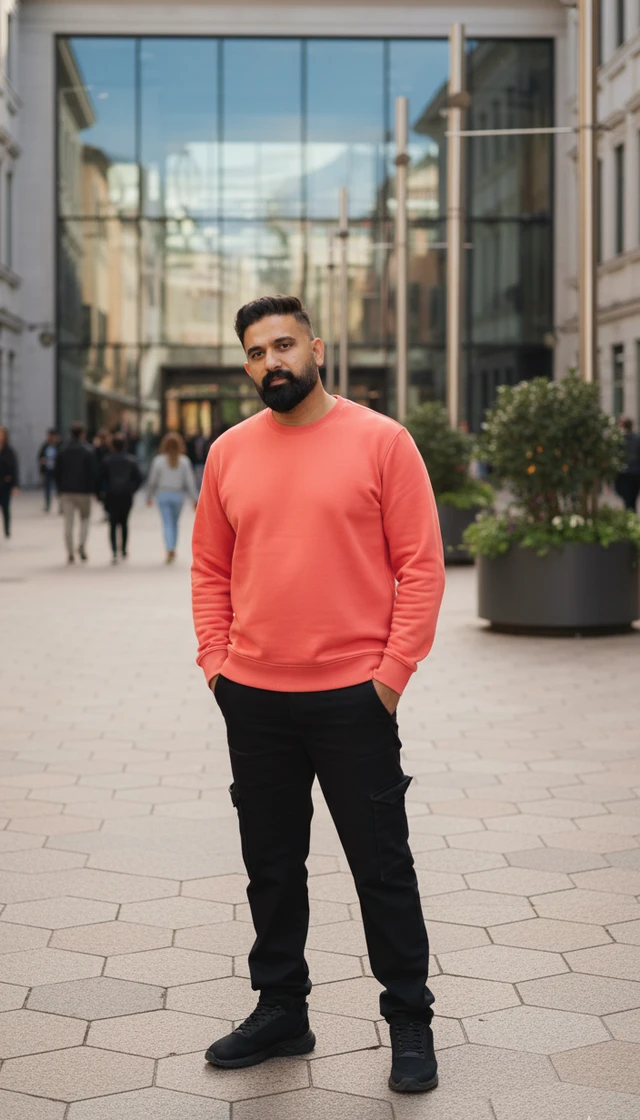 ROSEVERA Unisex Sweatshirt - M, Coral Red