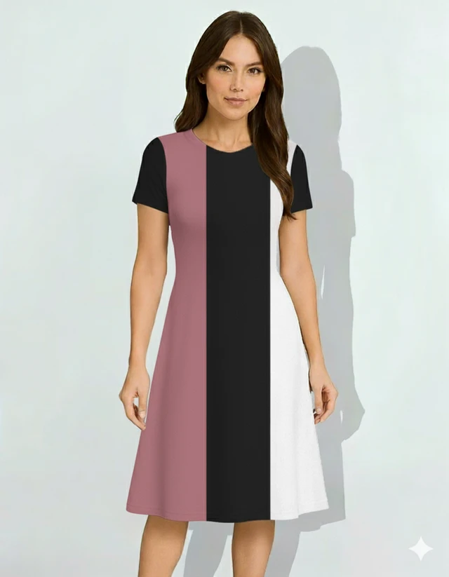 ROSEVERA A LINE DRESS - XXL, Light maroon