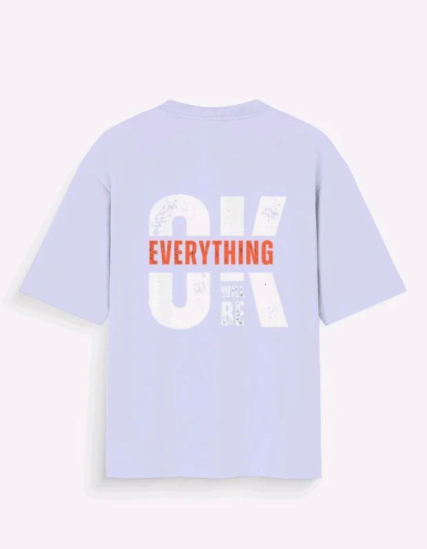 ROSEVERA Unisex Oversized Standard T-Shirt - Design on back - lavender, XL