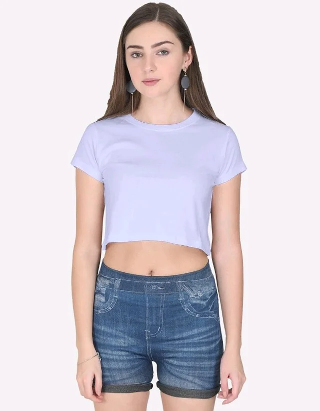 ROSEVERA Crop Top ( Plain) - XL, lavender