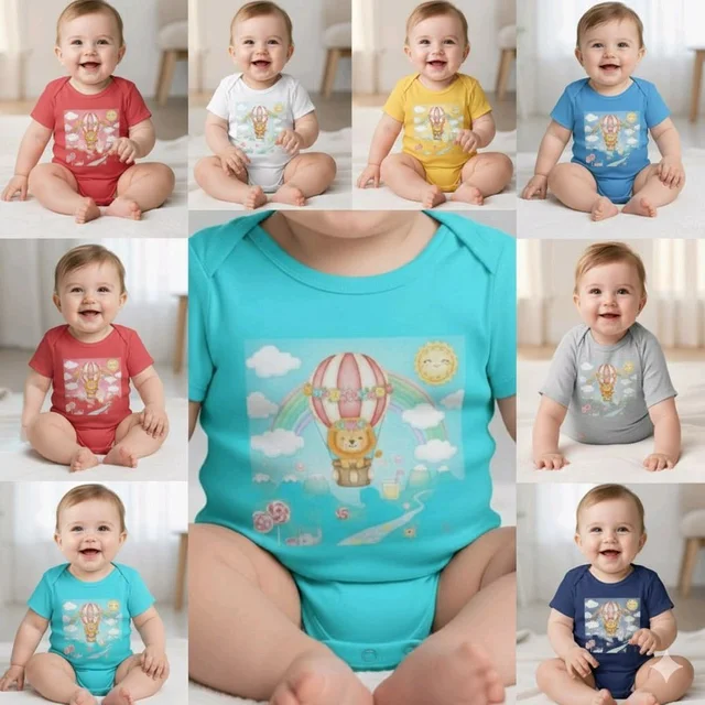 ROSEVERA Kids Rompers Combo (Pack Of 2) - 0-5 month, Royal Blue and yellow