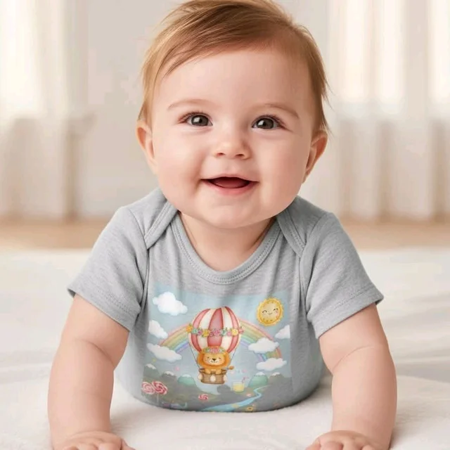 ROSEVERA Kids Rompers - 6-12 Months, Gray