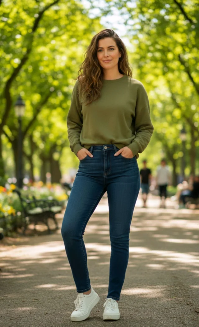 ROSEVERA Unisex Sweatshirt - 3XL, olive green
