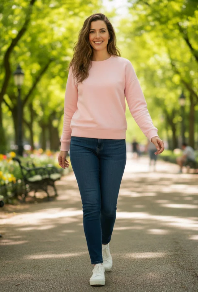 ROSEVERA Unisex Sweatshirt - S, Baby Pink