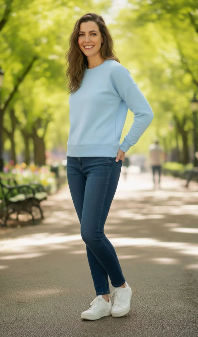 ROSEVERA Unisex Sweatshirt - 3XL, Baby blue