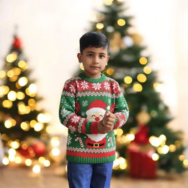 ROSEVERA AOP Kids Sweatshirt - bottle green, 11-12