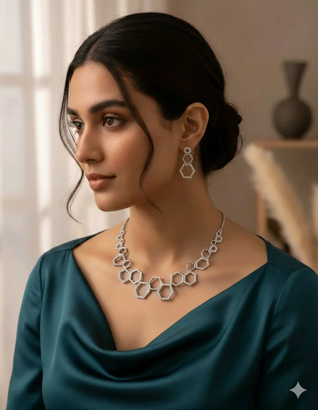 Women’s Necklace Set - Silver