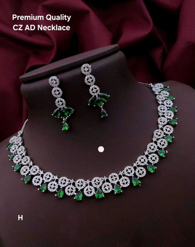 Premium Brass Jewellery Set - Green