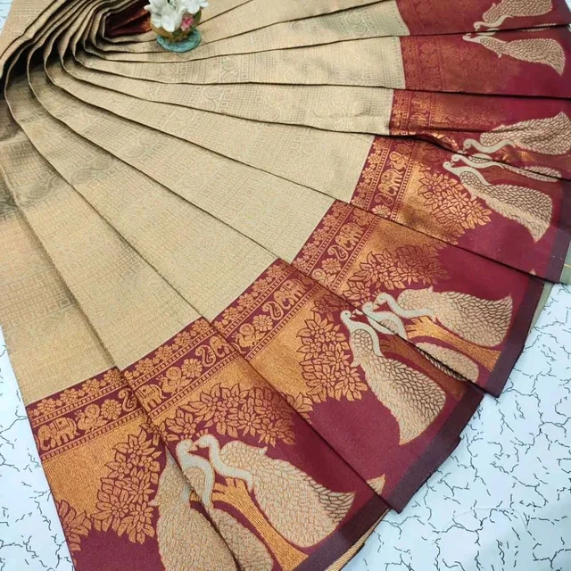 Banarasi Soft Silk Saree - Maroon