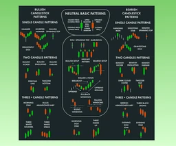 ROSEVERA MOUSEPAD- Stock Market Candlestick Pattern - SQUARE, Green