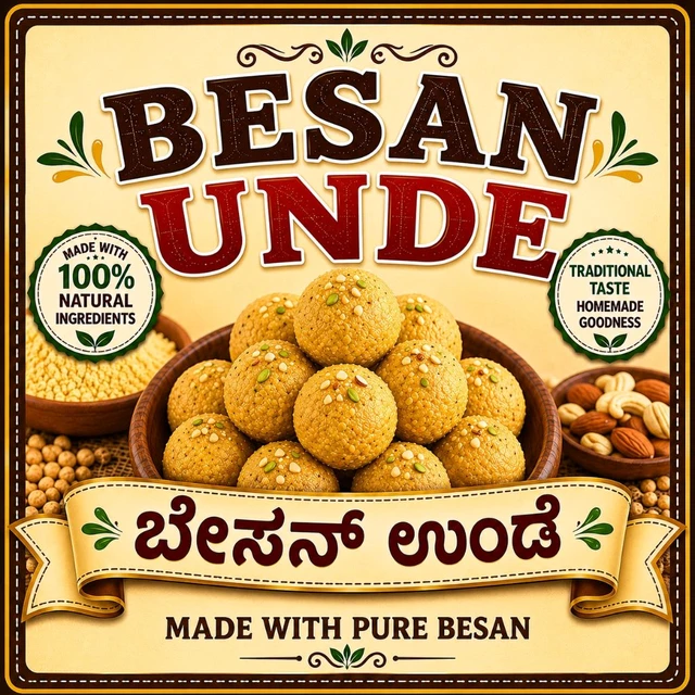  BESAN UNDE 5 Number Box ಬೇಸನ್ ಉಂಡೆ