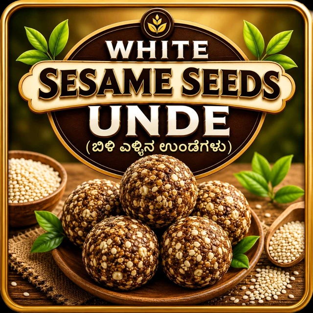 WHITE SESAME SEEDS UNDE 5 Number Box ಬಿಳಿ ಎಳ್ಳಿನ ಉಂಡೆ