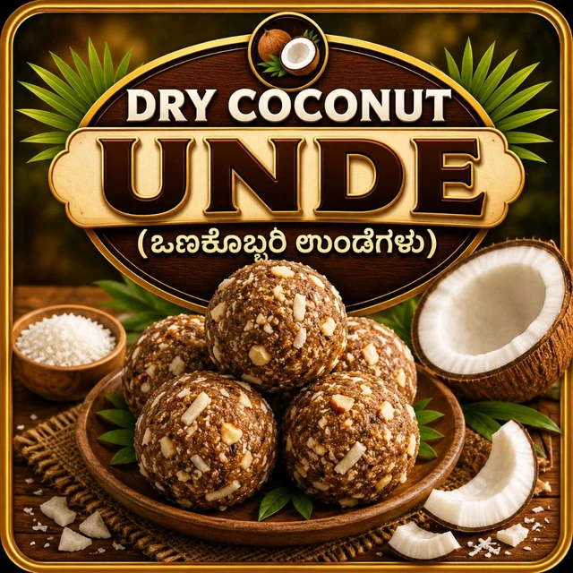 DRY COCONUT UNDE  5 Number Box ಒಣ ಕೊಬ್ಬರಿ ಉಂಡೆಗಳು 