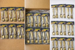 Mega Falari 12 PCS Gold Cutlery Set | 6 Spoon + 6 Fork | Stainless Steel Premium Finish | Best Wholesale Item