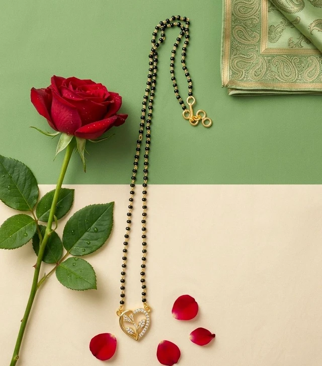 Mangsutra Heart J56 - Gold Layered