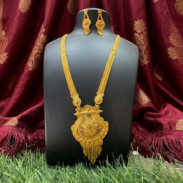 Nacklace V097s With Earrings -  1gm Gold plated