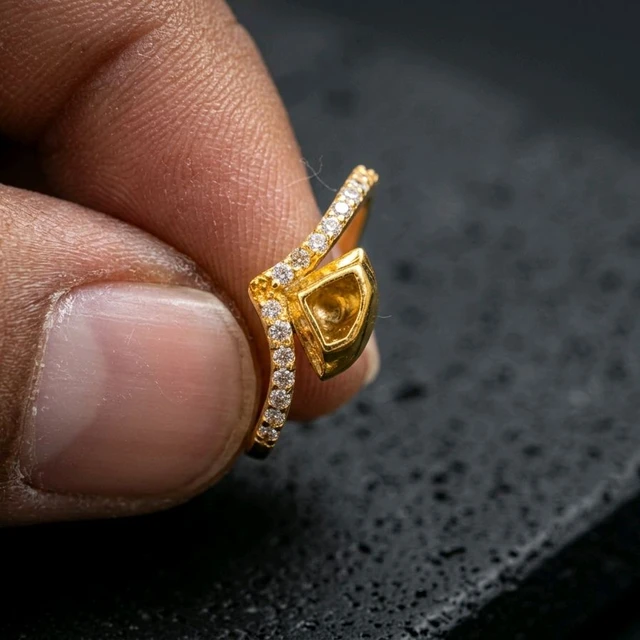 Ring for Womens - 1gm Gold Plated
