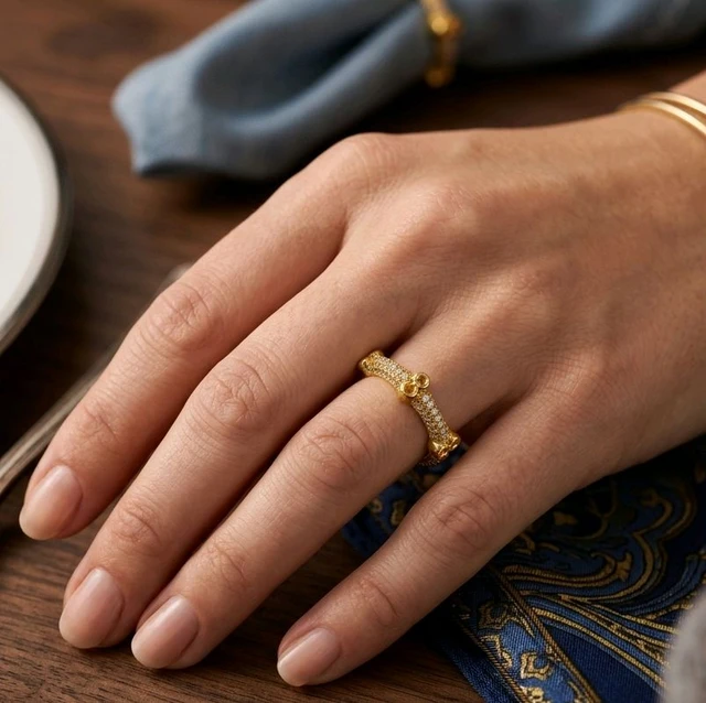 Ring for womens - 1gm Gold Plated