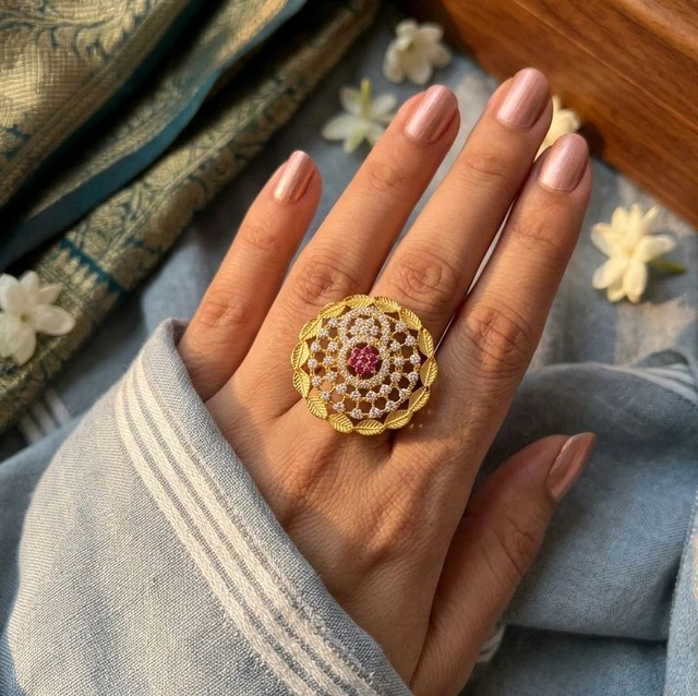 Beautiful Ring for Womens - 1gm Gold Plated