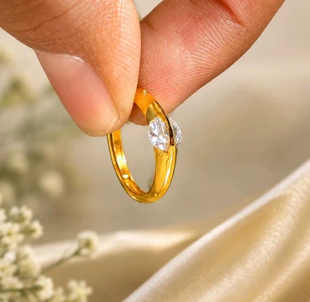 Ring for Womens - 1gm Gold Plated