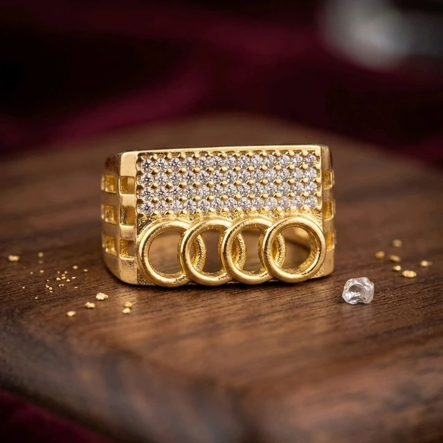 Ring For Mens - 1gm Gold Plated