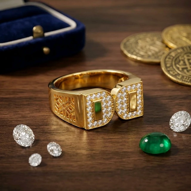 Ring For Mens - 1gm Gold Plated