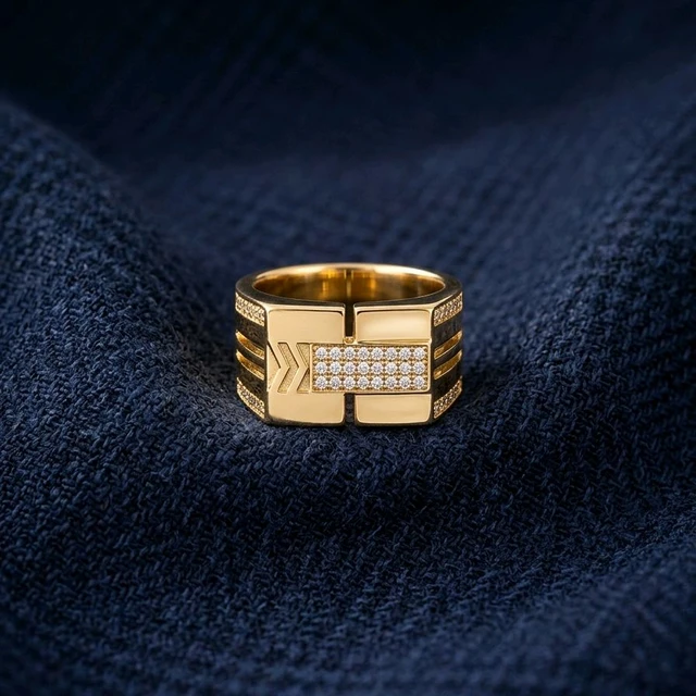 Beautiful Ring for Mens - 1gm Gold Plated