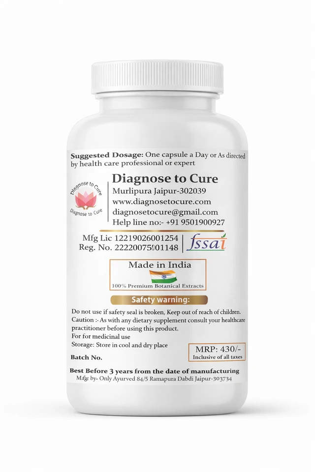 Myo-Inositol 500 mg Capsules for Hormonal Balance & Ovarian Health | Women’s Reproductive Health Support | 60 Capsules
