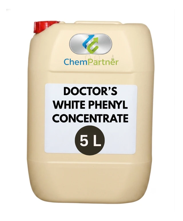 Doctor's Phenyl White Raw Compound 5 Liter Jar | Make upto 150 liter of Doctor's White Phenyl | Sweet Lemon Fragrance Added