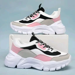 New classy, trending and multy colour sports and casual sneakers for women and girls - White, 5