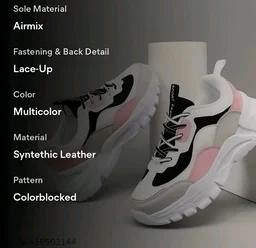 New classy, trending and multy colour sports and casual sneakers for women and girls - White, 5