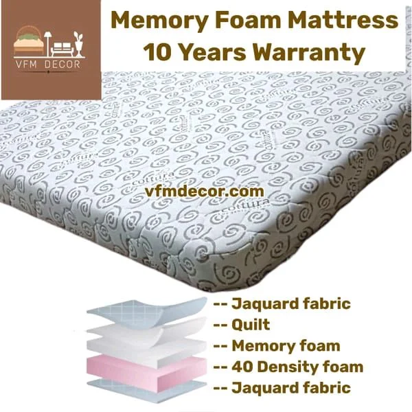 Vfm Decor Vfmdecor Orthopaedic mattress With Memory foam 6 Inch Mattress In Ahmedabad Gujarat India - 72 x 36 x 8
