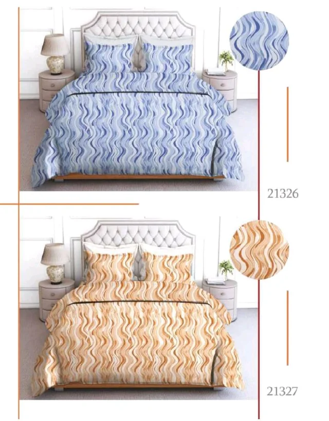 Buy 2 Set Of Pure 100% Cotton King Size Bedsheet Extra Large 108 X 108 In Inches With Complimentary Pillow covers In Ahmedabad At Reasonable prices - 2 PC Set