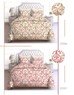 Buy 2 Set Of Pure 100% Cotton King Size Bedsheet Extra Large 108 X 108 In Inches With Complimentary Pillow covers In Ahmedabad At Reasonable prices - 2 PC Set