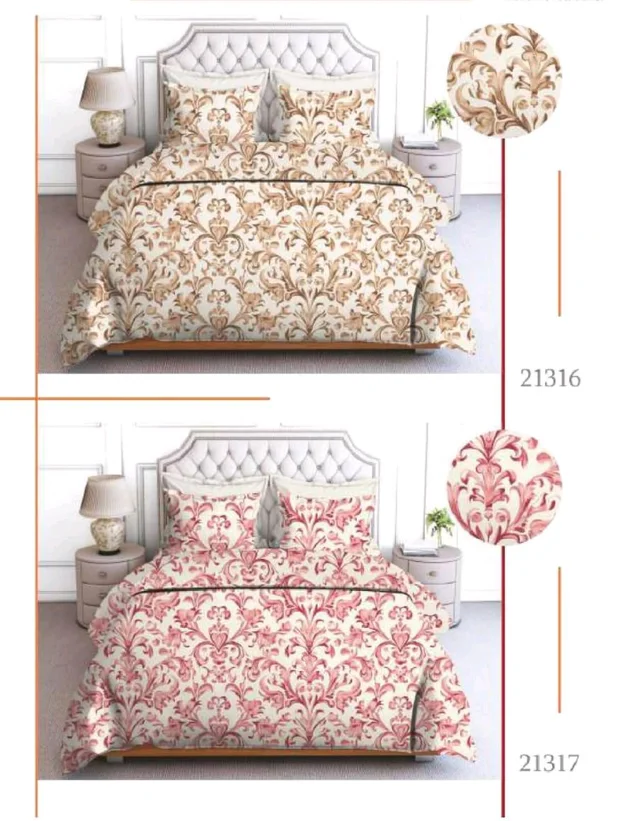 Buy 2 Set Of Pure 100% Cotton King Size Bedsheet Extra Large 108 X 108 In Inches With Complimentary Pillow covers In Ahmedabad At Reasonable prices - 2 PC Set