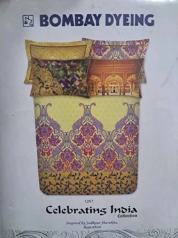 Bombay Dyeing Celebrating India King Size 274 X 274 Bedsheet With 4 Pillow covers Premium quality Bedsheet In Ahmedabad - 274 X 274