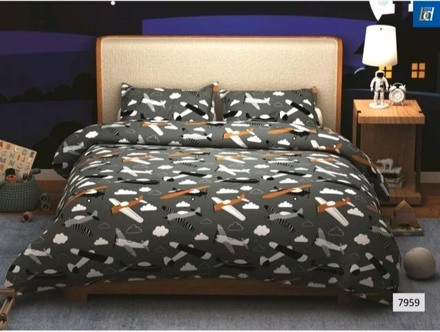 Bombay Dyeing Glow King Size 100% Cotton Bedsheet With 2 Pillow Cover