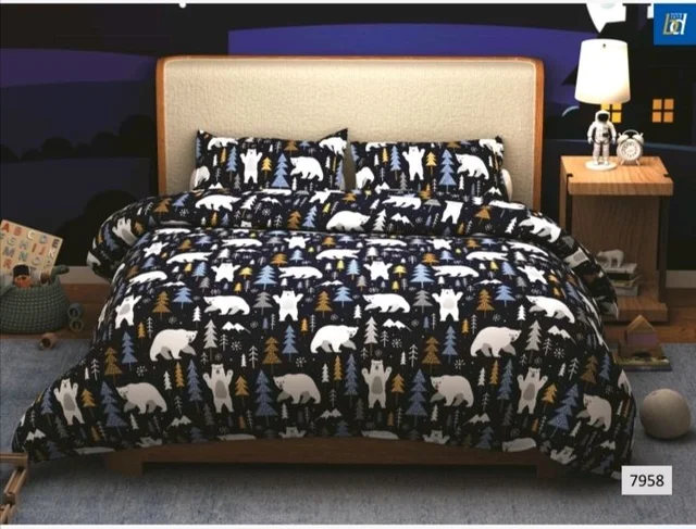 Bombay Dyeing Glow King Size 100% Cotton Bedsheet With 2 Pillow Cover