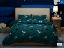 Bombay Dyeing Glow King Size 100% Cotton Bedsheet With 2 Pillow Cover