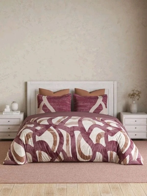 D'Decor Bedsheet Super King Size 3.00 Mtr X 3.00 Mtr With 2 Pillow Cover 