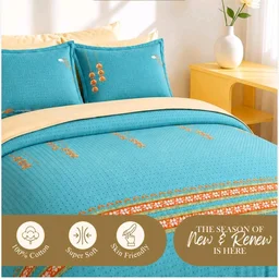 King Size Bedsheet 100% Cotton Premium Quality Bedsheet With Pillow Cover In Ahmedabad