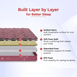 Kurlon Matressess Kurlon Teensy Ortho 4 And 5 And 6 inch mattresses - 2 years warranty In Ahmedabad - 72 x 36 x 6, Red Oxide