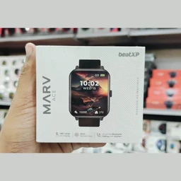 beatXP Marv Ace 1.85” HD Display Bluetooth Calling Smart Watch, Rotary Crown, 240 * 284px, 500 Nits, 60Hz Refresh Rate, 100+ Sports Modes (Black) - Free, Black