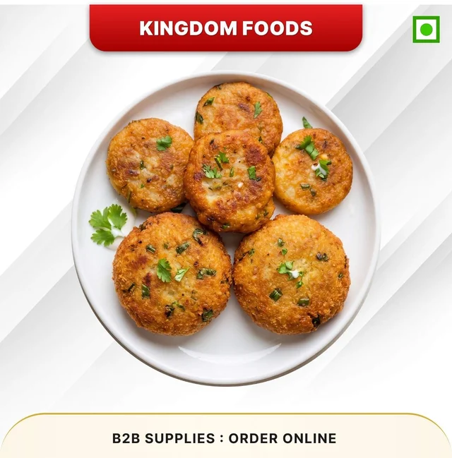 Kingodm Foods Aloo Burger Patty (Frozen) (40 Gm/Pc) – 1 Kg