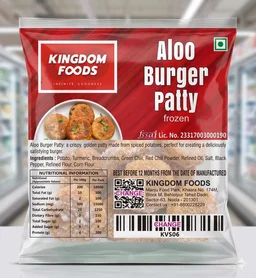 Kingodm Foods Aloo Burger Patty (Frozen) (40 Gm/Pc) – 1 Kg