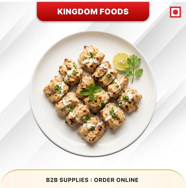 Kingodm Foods Chicken Malai Tikka (Frozen) (40 Gm/Pc) – 1 Kg